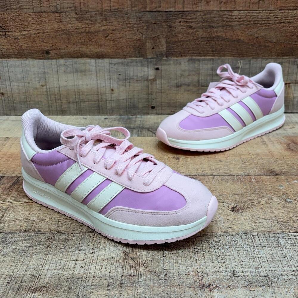 Adidas Run 70s 2.0 J Shoes Kids Size 6.5 40 Pink Mesh Running Sneaker Athletic